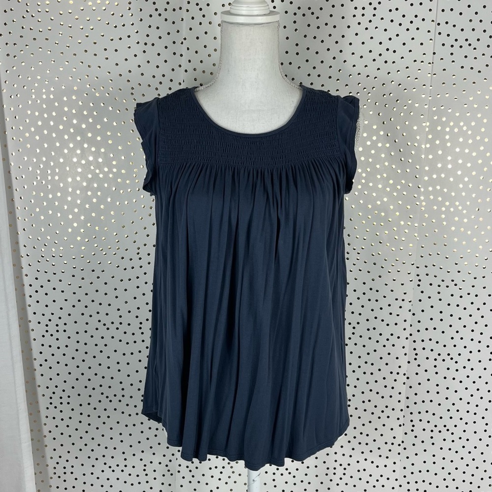 Loft Smocked Flutter Sleeve Top